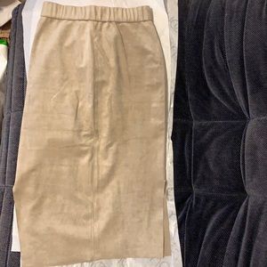 Suede skirt